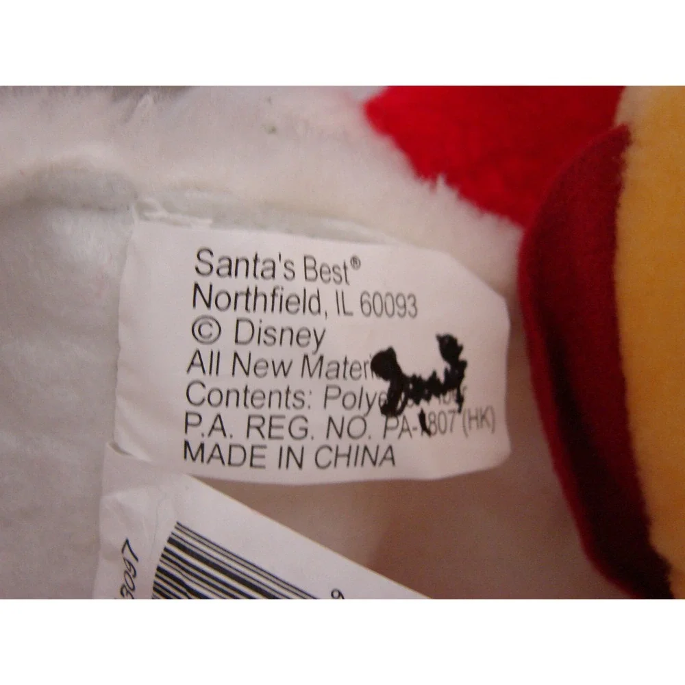 Santas Best Disney Winnie The Pooh Plush Christmas Stocking 20 Inches Red White